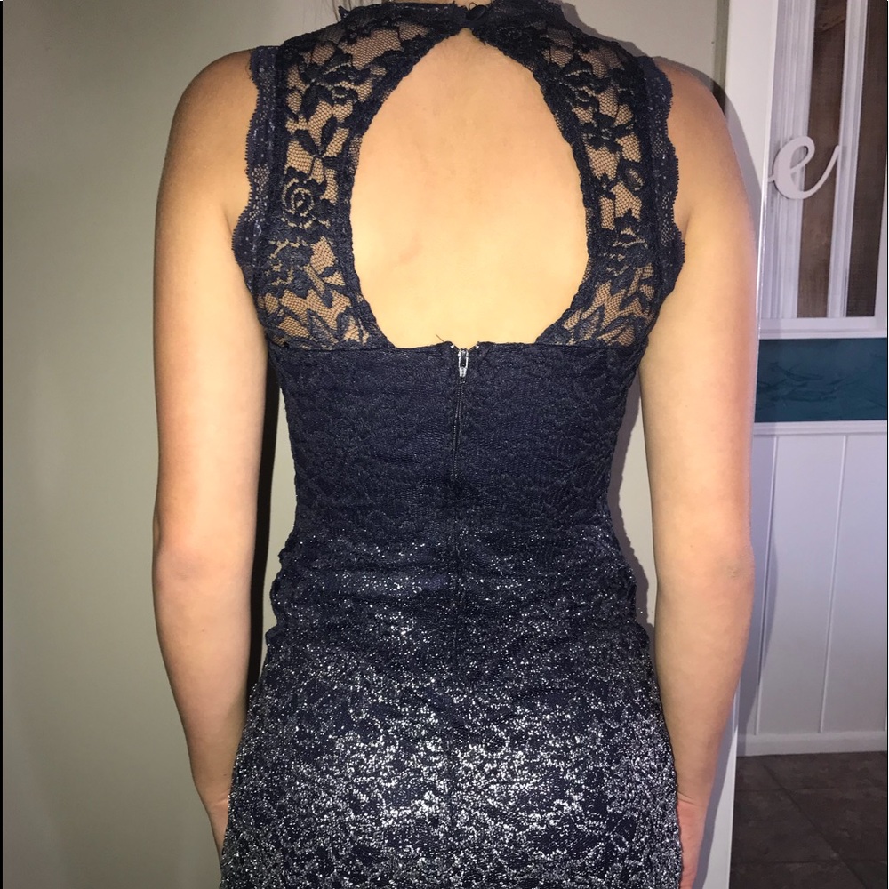 blue shirt prom/formal dress